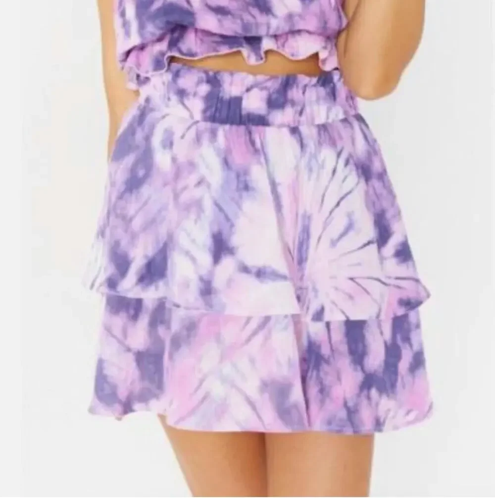 Show Me Your Mumu Aiden Mini Skirt in Purple Tie Dye Size M